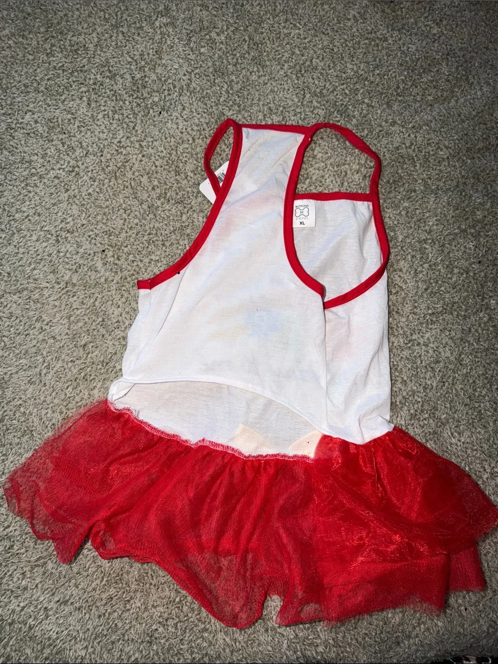 Happy Birthday To Me Red Tulle Dress with Gold Bow
